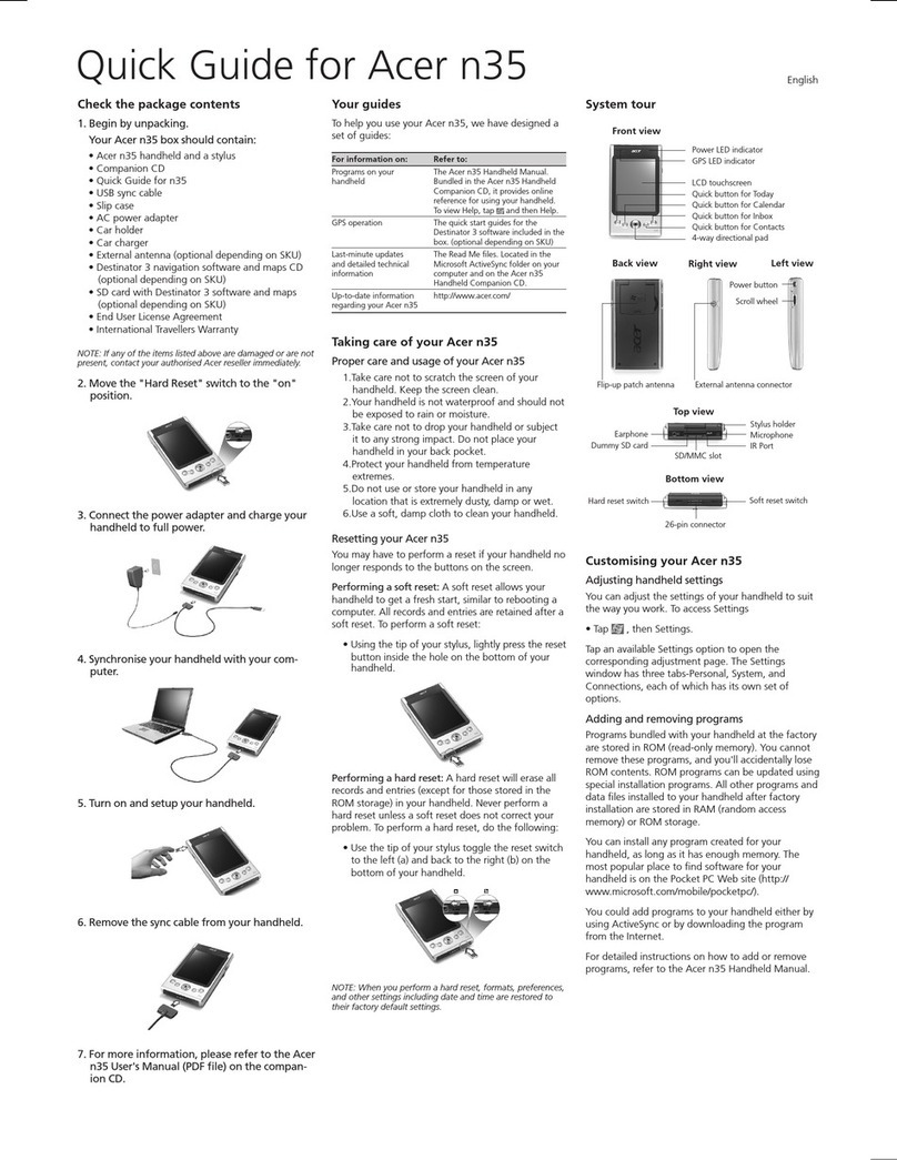 Acer n35 User manual