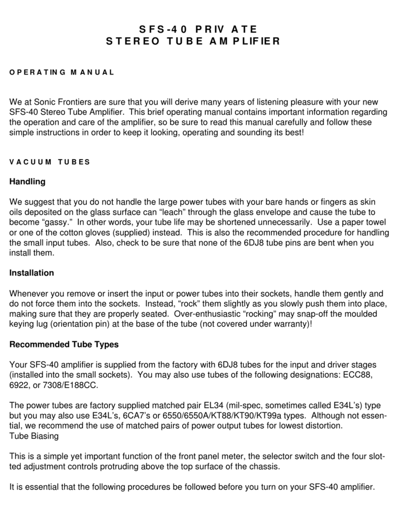 Sonic Frontiers Sonic Frontiers SFS-40 User manual