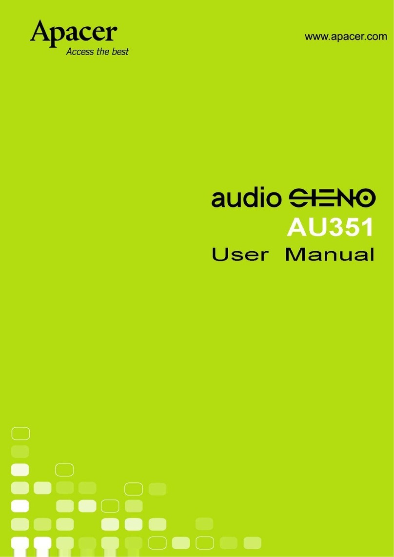 Apacer Technology AUDIO STENO AU351 User manual Apacer Technology AUDIO STENO AU351 User manual