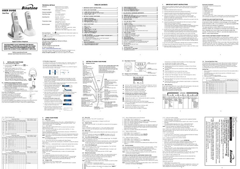 Binatone Zest Plus user guide
