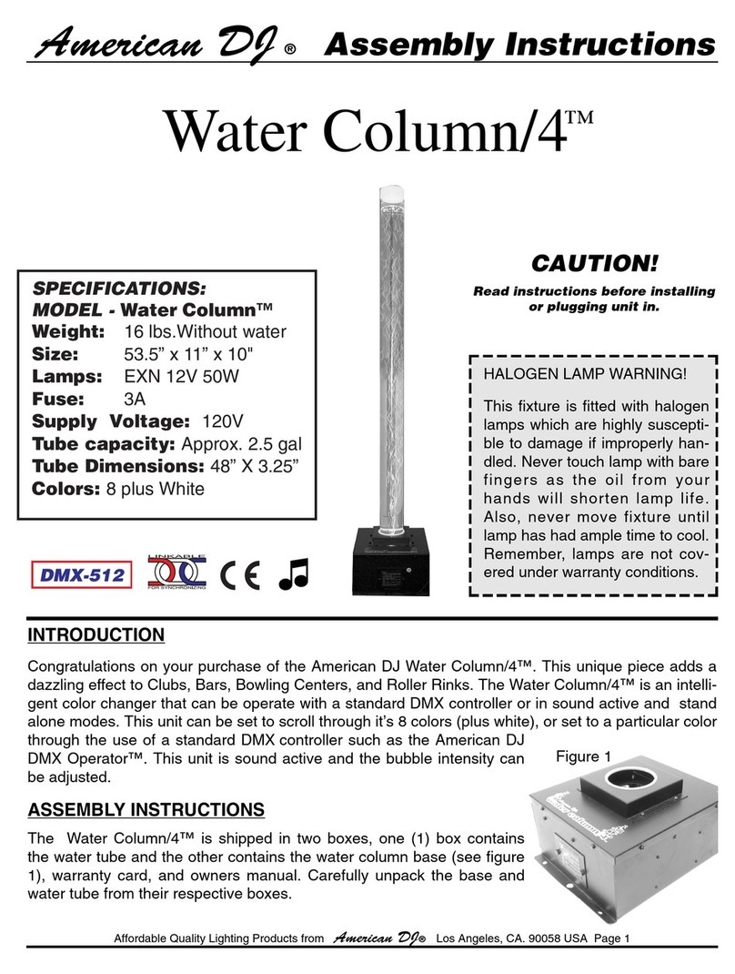 American DJ Water Column/4 Assembly instructions