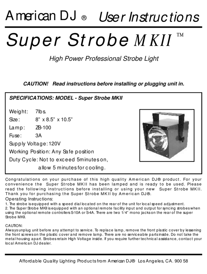 American DJ Super Strobe MKII User instructions