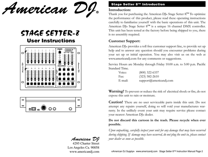 American DJ Stage Setter 8 User instructions