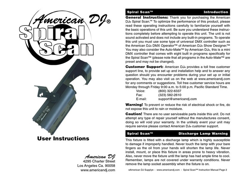 American DJ Spiral Scan User instructions