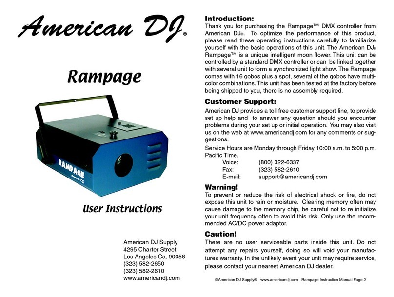 American DJ Rampage instruction manual