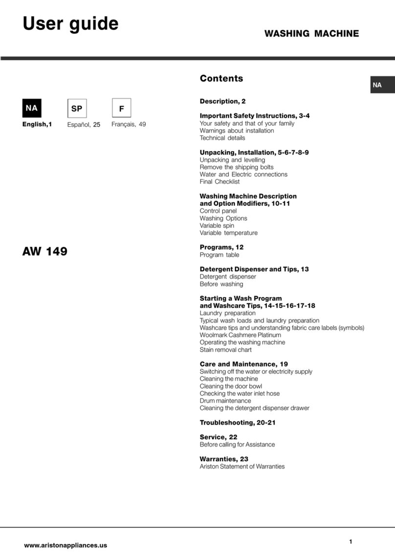 Ariston AW 149 user guide