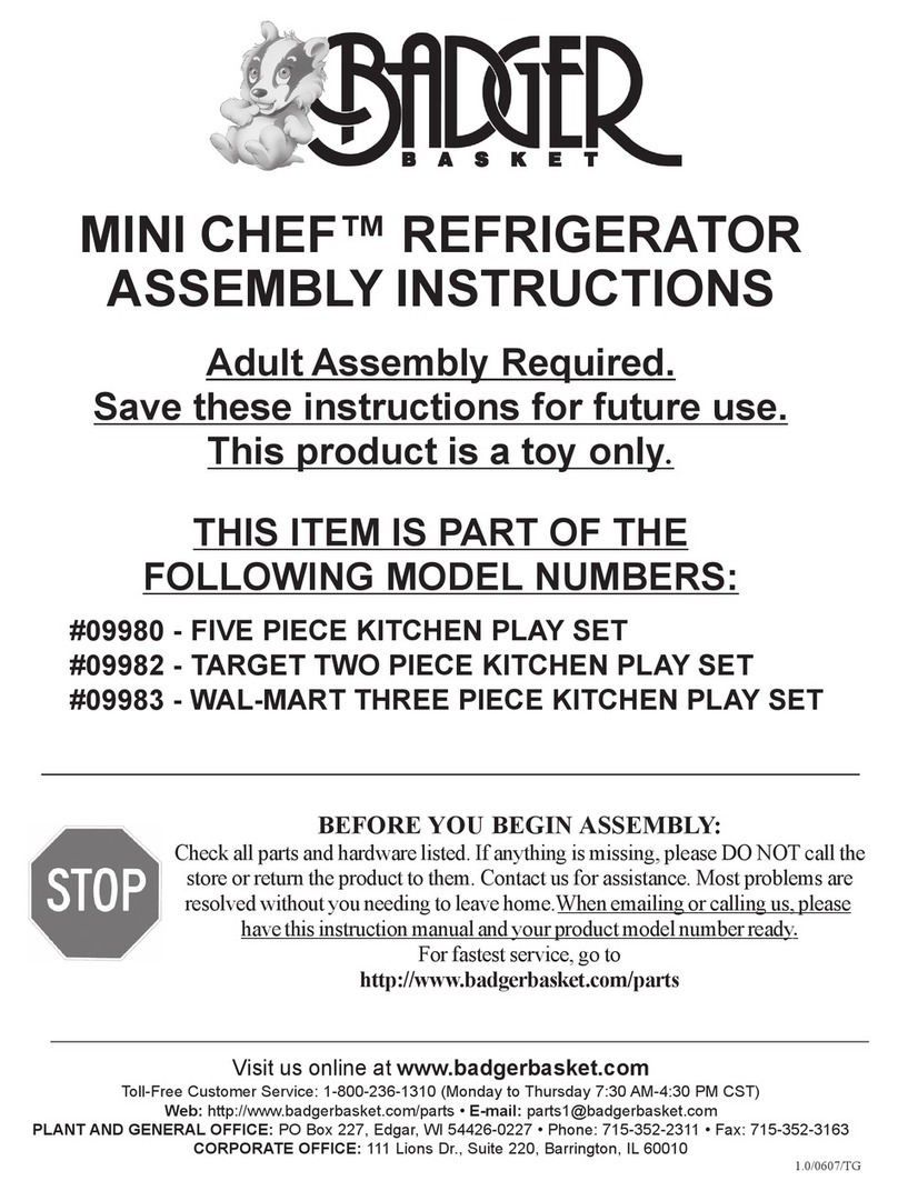 Badger Basket MINICHEF 9980 User manual Badger Basket MINICHEF 9980 User manual