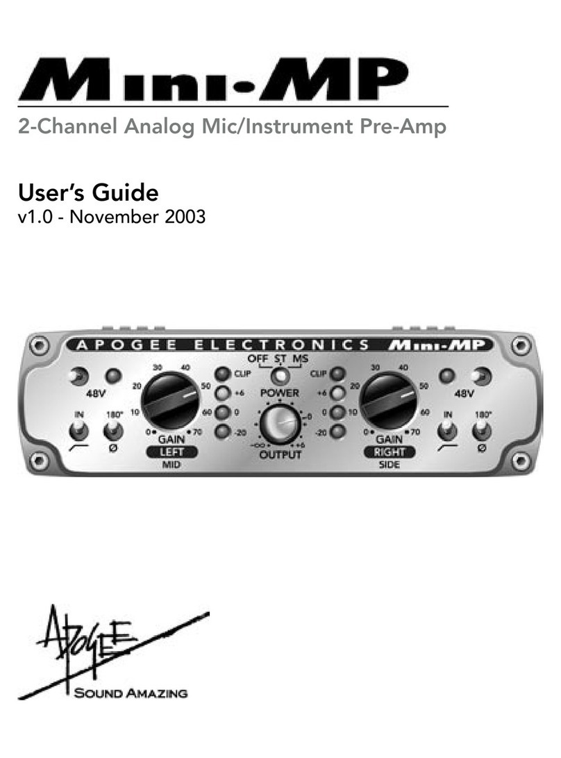 Apogee Mini-MP User manual