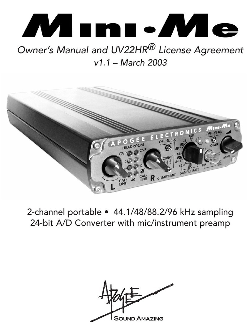Apogee Mini-Me owner's manual