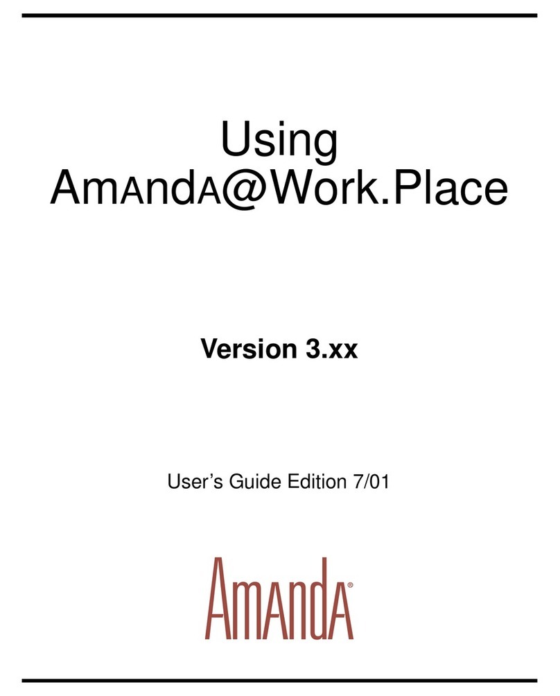 Amanda Amanda@Work.Place Version 3.xx User manual Amanda Amanda@Work.Place Version 3.xx User manual
