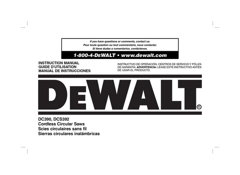 DeWalt DC390 User manual