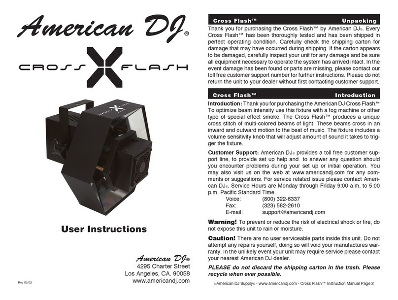 American DJ Cross Flash User instructions