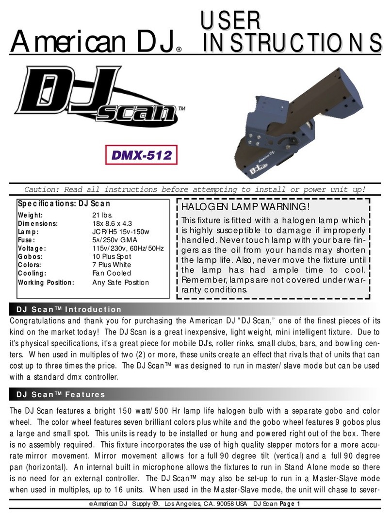 American DJ DJ SCAN User instructions American DJ DJ SCAN User instructions