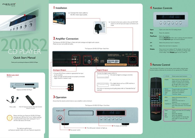 Exposure 2010S2 Instruction manual