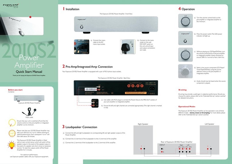 Exposure 2010S2 Instruction manual Exposure 2010S2 Instruction manual