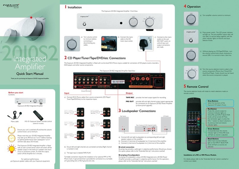 Exposure 2010S2 Instruction manual Exposure 2010S2 Instruction manual