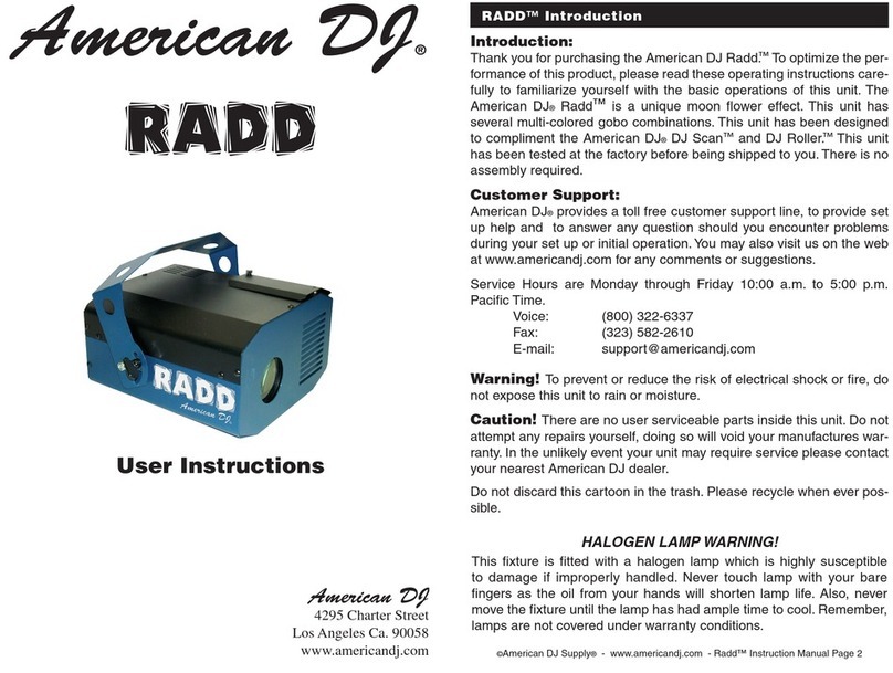 American DJ RADD User instructions