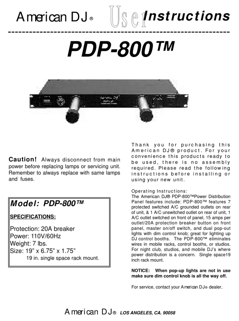 American DJ PDP-800 User instructions