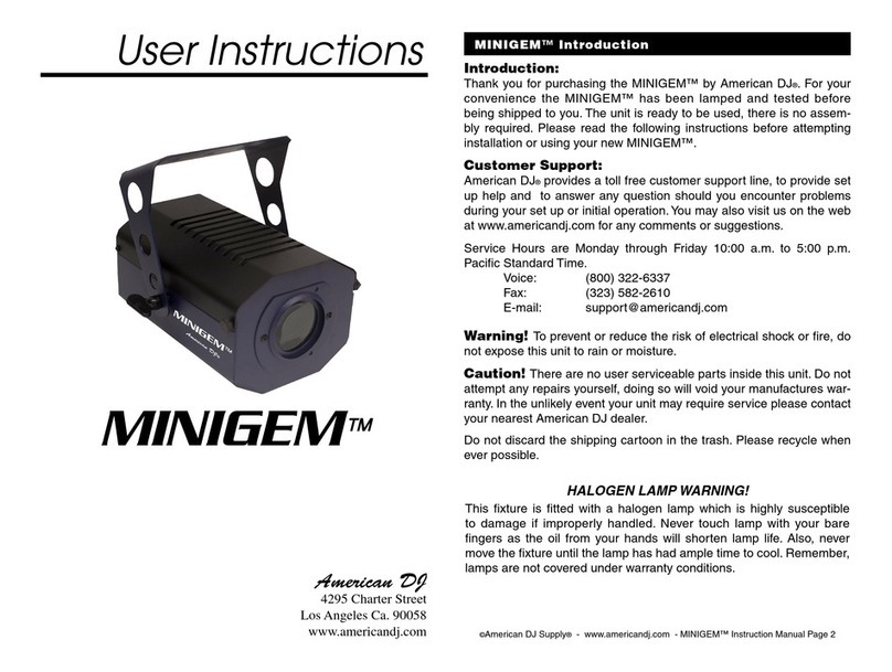 American DJ MINIGEM User instructions