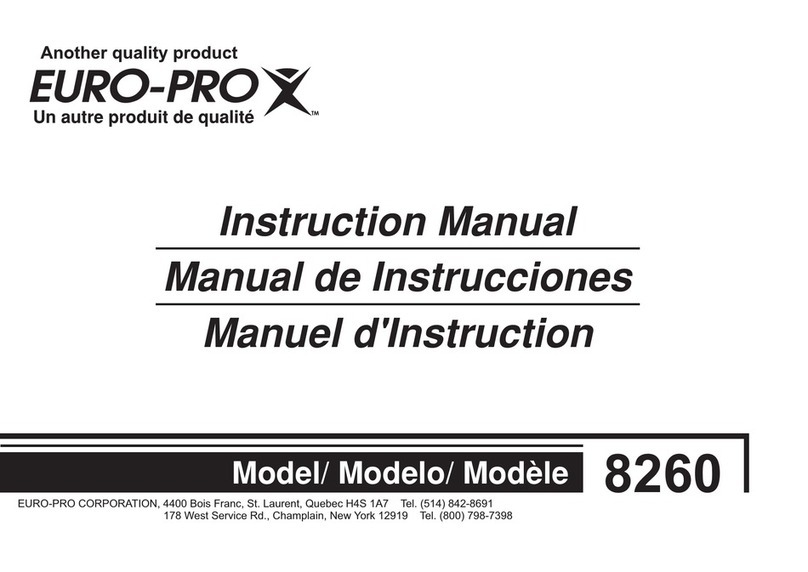 EUROPRO 8260 instruction manual