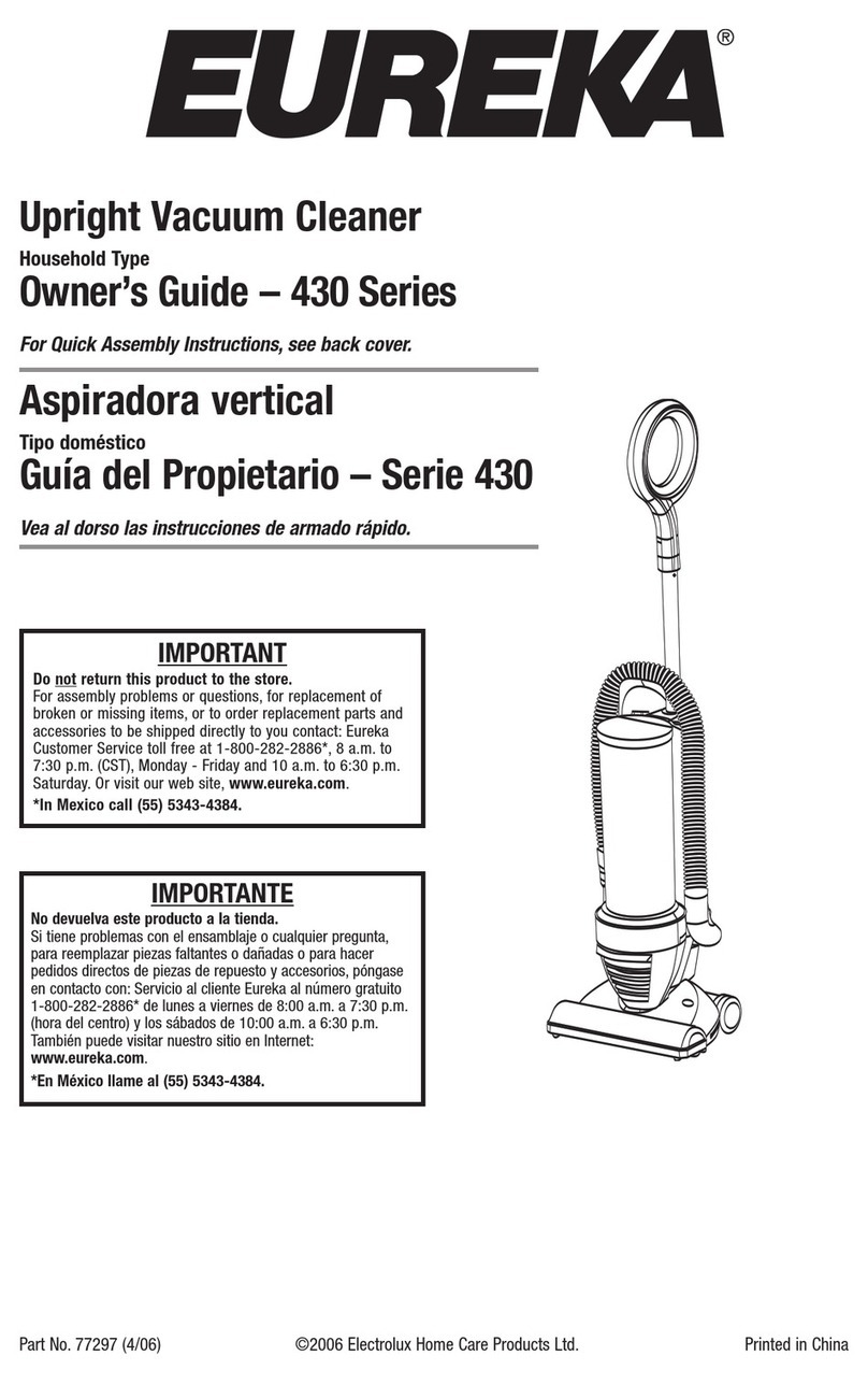 Eureka Optima 430 Series User manual