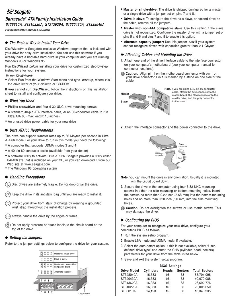 Seagate Barracuda ST310220A User manual