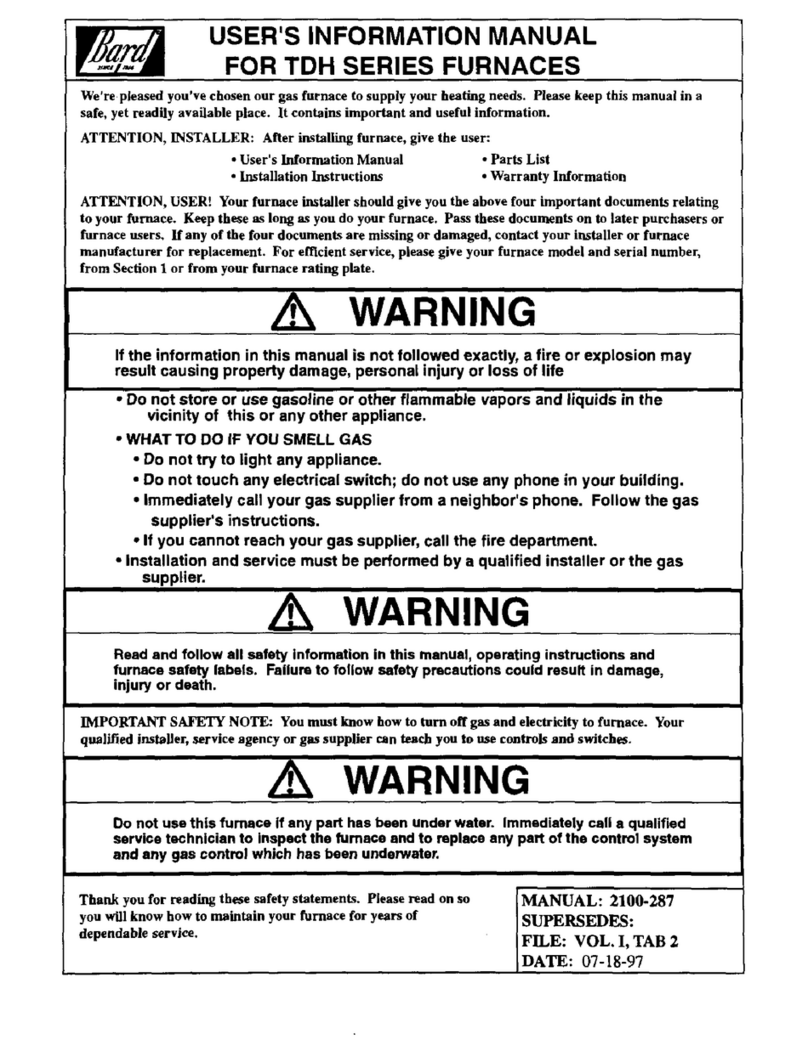 Bard TDH Series User manual