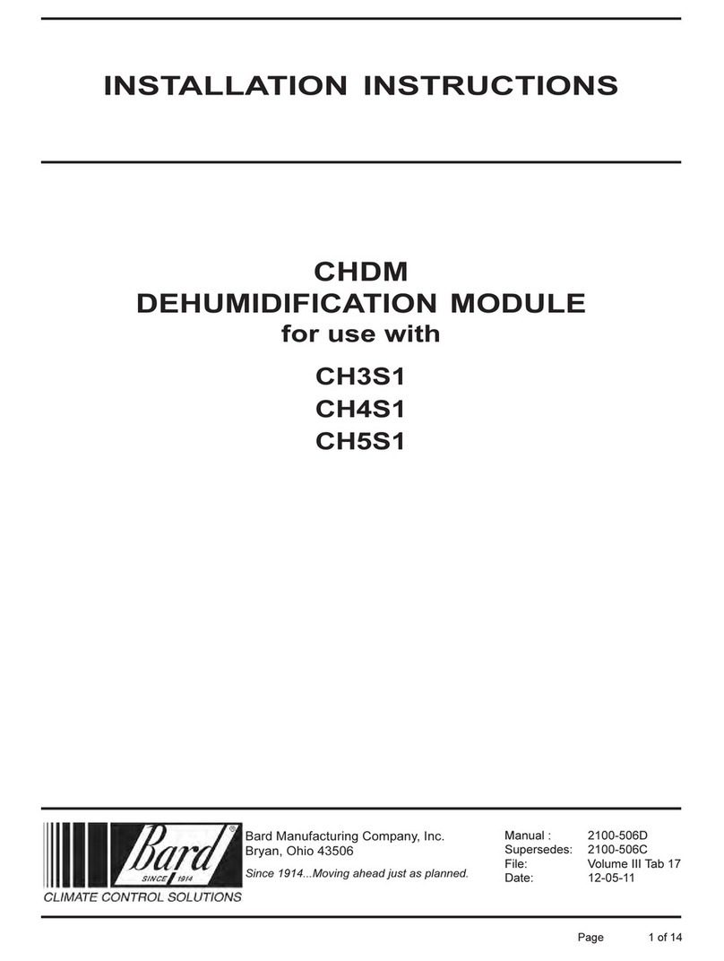 Bard CH3S1 installation instructions