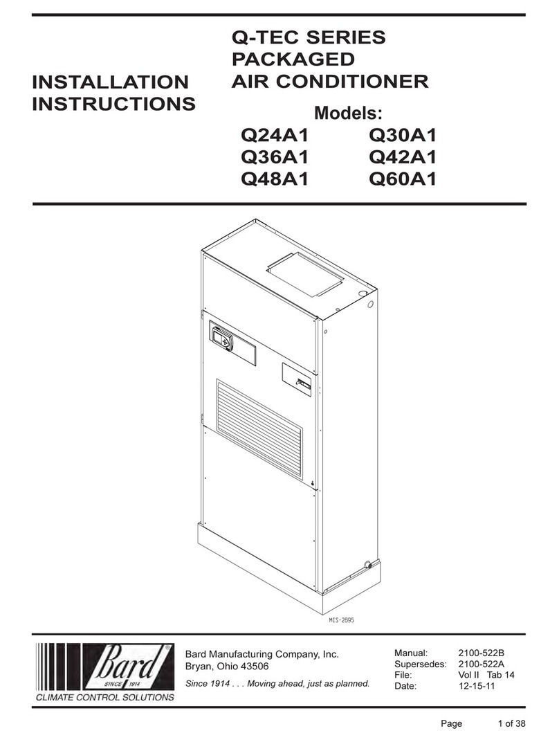Bard Q24A1 Installationair conditioner User manual