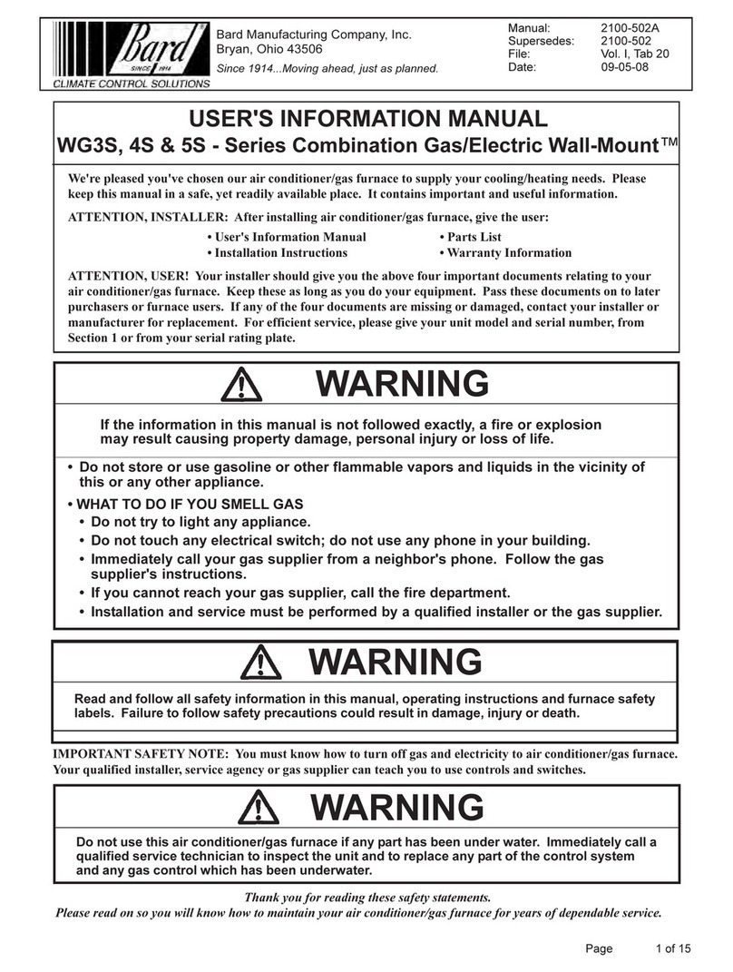 Bard WG3S Series Guide