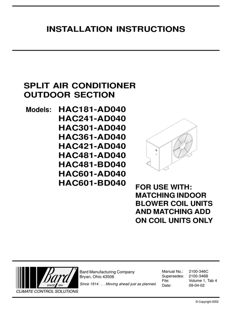 Bard HAC181-AD040 User manual