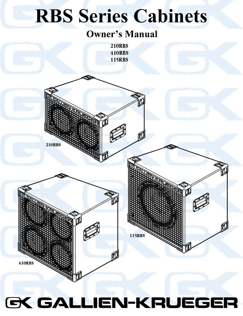Gallien-Krueger RBS Series owner's manual