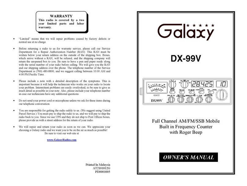 Galaxy DX-99V owner's manual