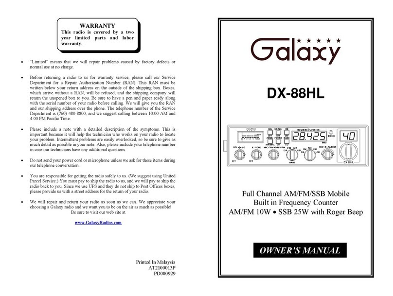 Galaxy DX 88HL owner's manual