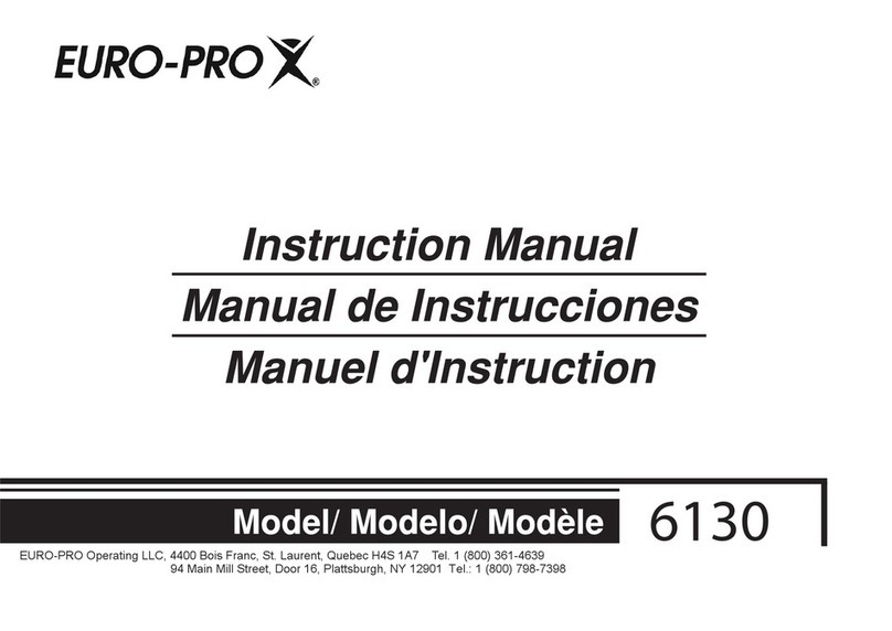 EUROPRO 6130 instruction manual