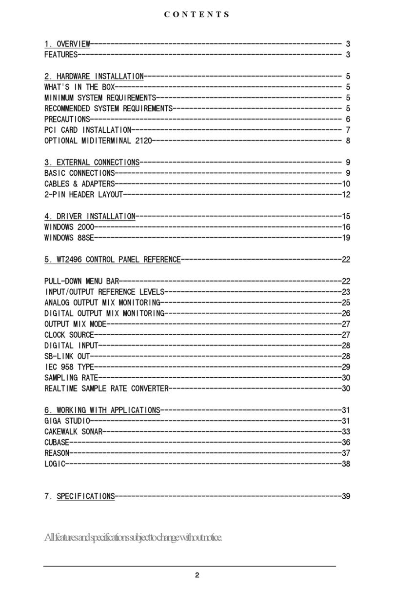 ESI Waveterminal 2496 manual