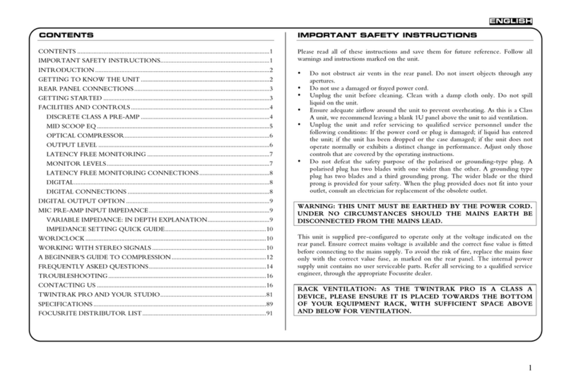 Focusrite TwinTrak Pro User manual