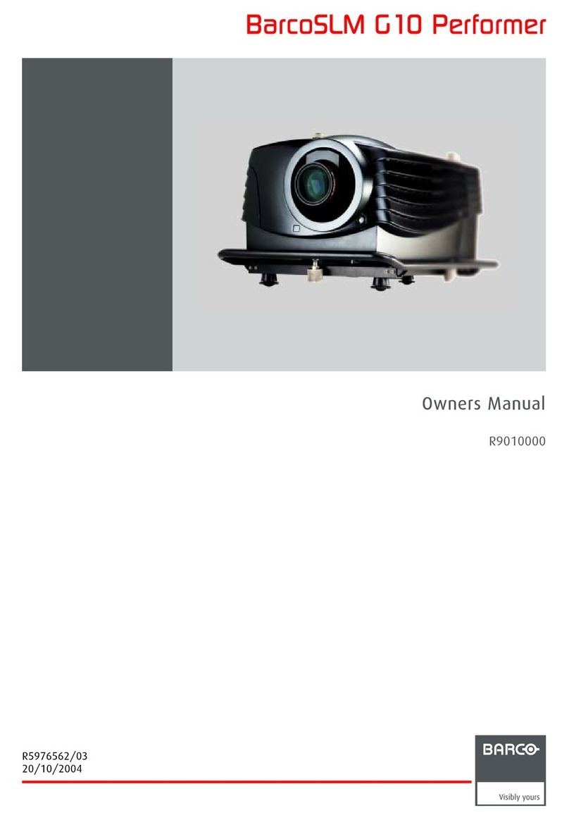 Barco BarcoSLM G10 Performer User manual