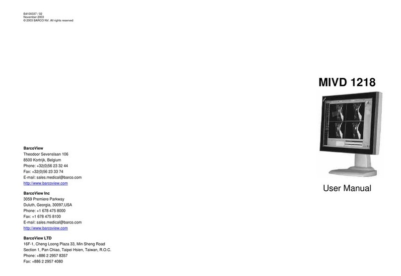 Barco MIVD 1218 User manual Barco MIVD 1218 User manual