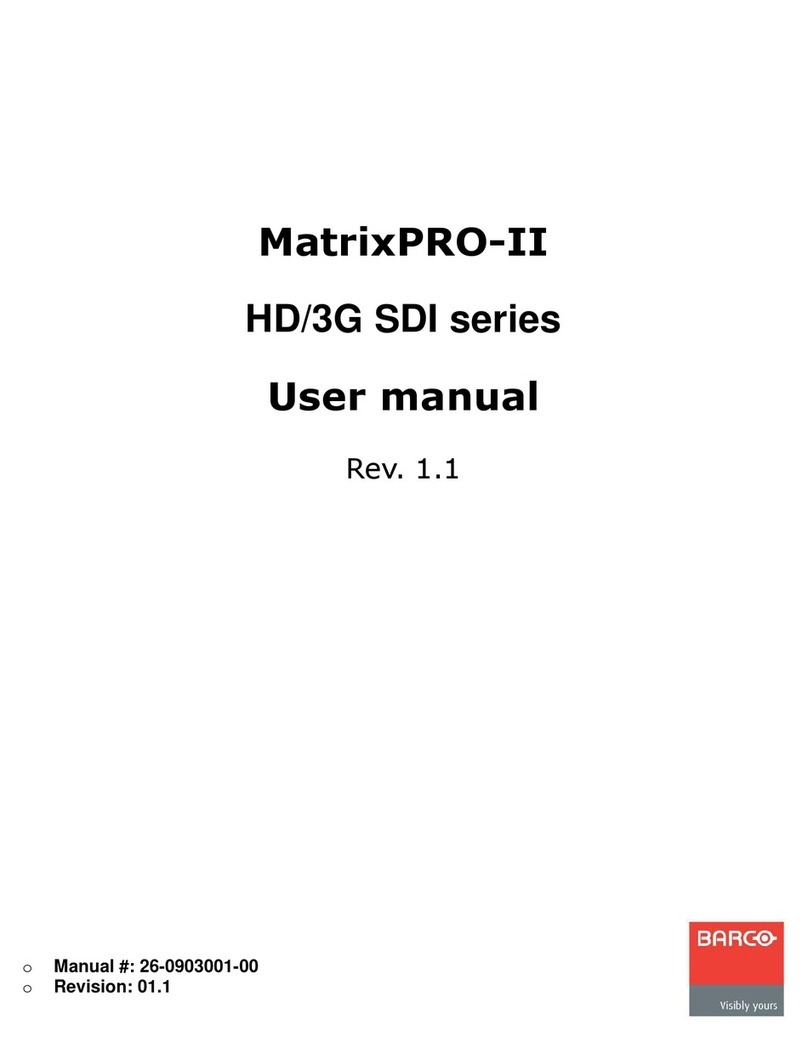 Barco MatrixPRO-II 3G/HD/SD-SDI user manual