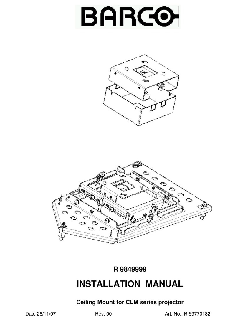 Barco R 9849999 installation manual