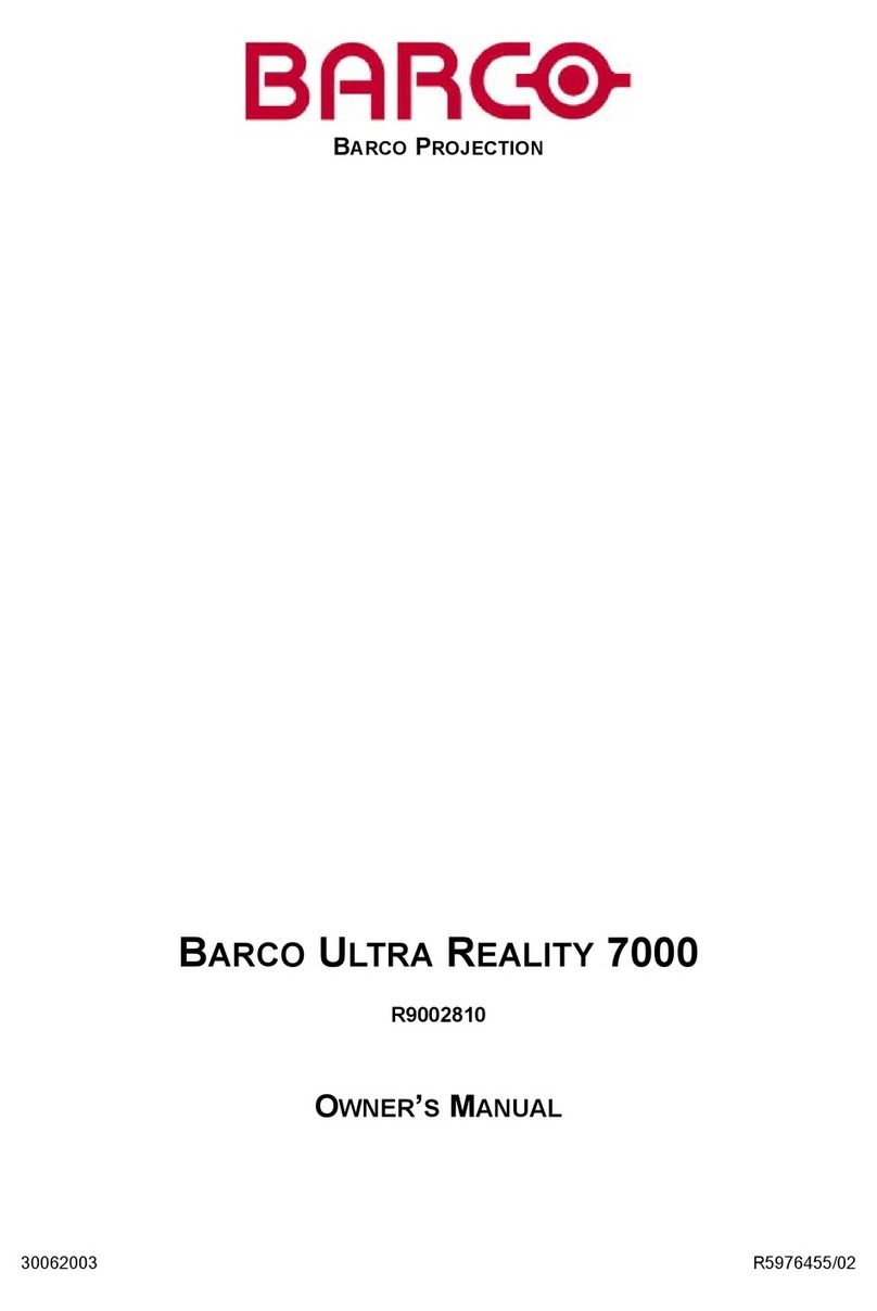 Barco ULTRA REALITY 7000 R9002810 User manual