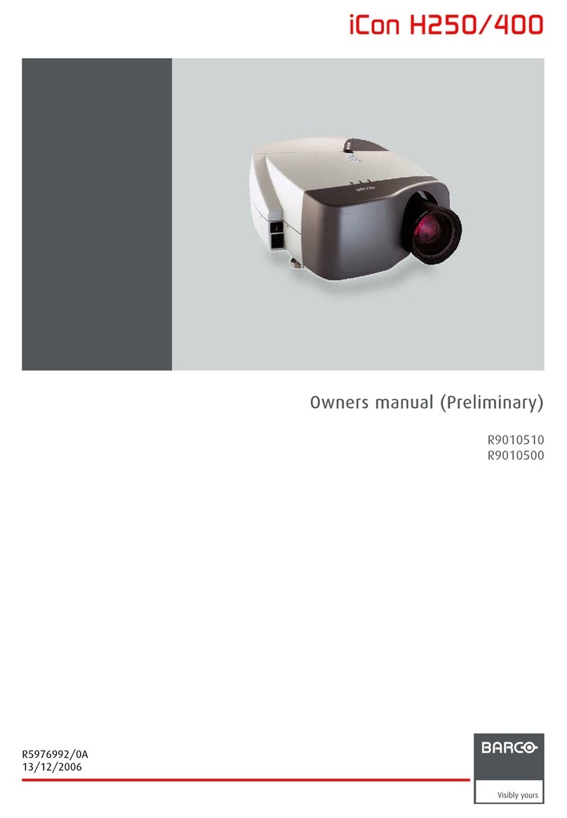 Barco iCon H250 owner's manual