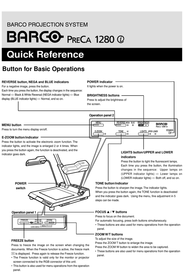 Barco Preca 1280 User manual