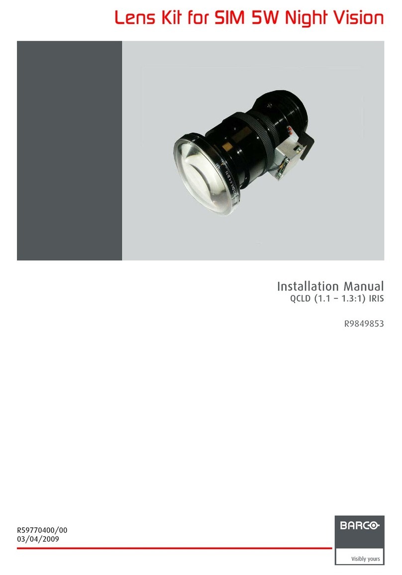Barco QCLD (1.1 - 1.3:1) IRIS installation manual