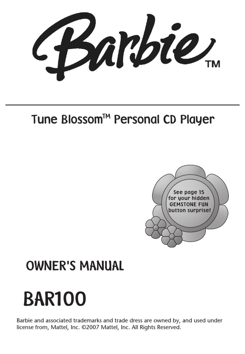 Barbie Tune Blossom BAR100 owner's manual