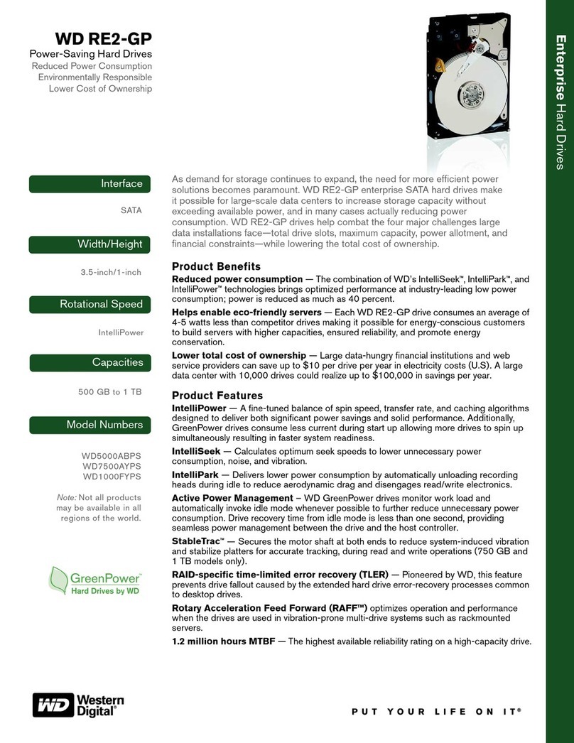 Western Digital WD4000YS - RE2 Installation instructions Western Digital WD4000YS - RE2 Installation instructions