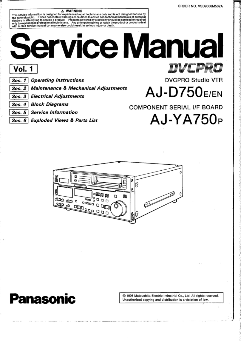 Panasonic AJ-D750E User manual