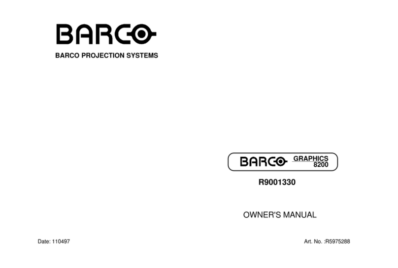 Barco R9001330 User manual Barco R9001330 User manual