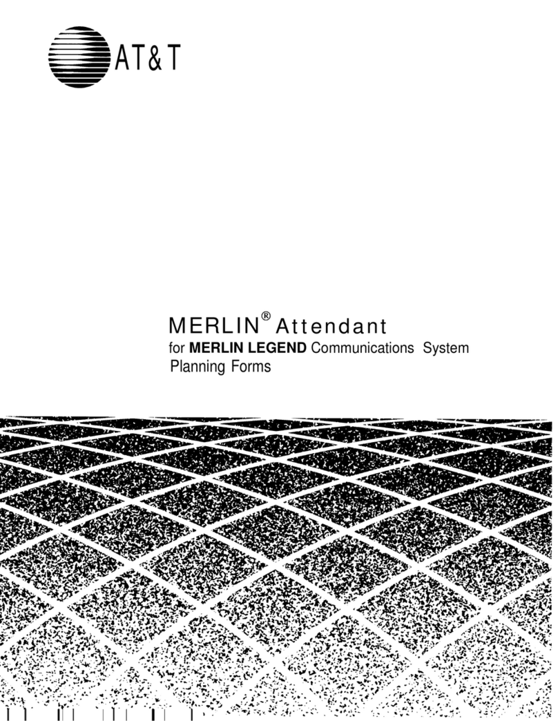 AT&T MERLIN Attendant Technical manual